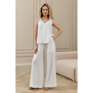 Брюки женские "Ясмина-3" фактурное полотно (р-ры: 44-54) белый