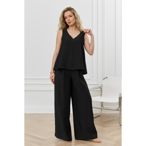 Брюки женские "Ясмина-3" фактурное полотно (р-ры: 44-54) черный