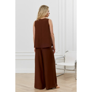 Брюки женские "Ясмина-3" фактурное полотно (р-ры: 44-54) коричневый