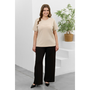 Футболка женская "Соло" кулирка с лайкрой (р-ры: 48-64) бежевый