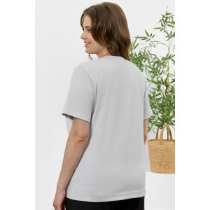 Футболка женская "Соло" кулирка с лайкрой (р-ры: 48-64) серый меланж