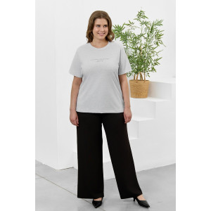 Футболка женская "Соло" кулирка с лайкрой (р-ры: 48-64) серый меланж