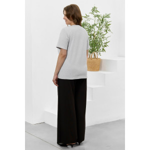 Футболка женская "Соло" кулирка с лайкрой (р-ры: 48-64) серый меланж