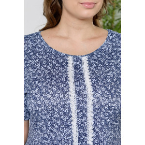 Платье женское "Шелли" кулирка (р-ры: 50-60) синий