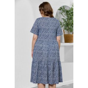 Платье женское "Шелли" кулирка (р-ры: 50-60) синий