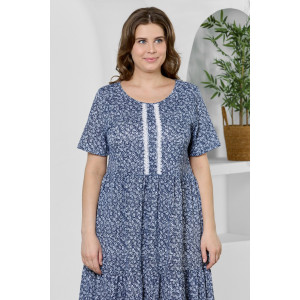 Платье женское "Шелли" кулирка (р-ры: 50-60) синий