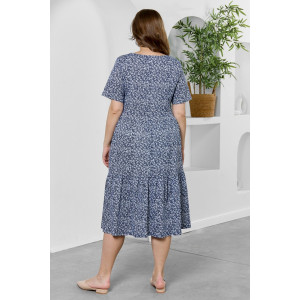 Платье женское "Шелли" кулирка (р-ры: 50-60) синий