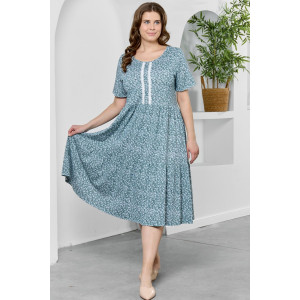 Платье женское "Шелли" кулирка (р-ры: 50-60) зеленый
