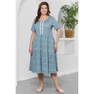 Платье женское "Шелли" кулирка (р-ры: 50-60) зеленый