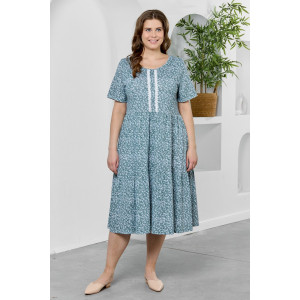 Платье женское "Шелли" кулирка (р-ры: 50-60) зеленый