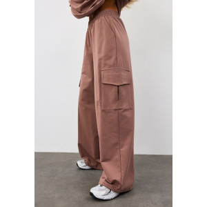 Костюм двойка женский "Нила-2" футер 2-х нитка с лайкрой (р-ры: 42-52) капучино