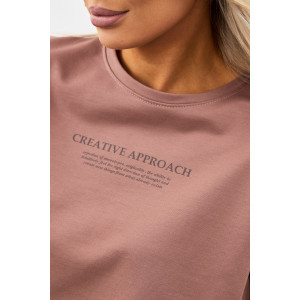 Костюм двойка женский "Нила-1" футер 2-х нитка с лайкрой (р-ры: 42-52) капучино