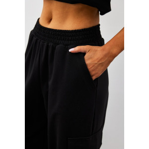 Костюм двойка женский "Нила-1" футер 2-х нитка с лайкрой (р-ры: 42-52) черный