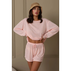 Костюм двойка женский "Флам с вискозой" М-137КП флам с вискозой (р-ры: 40-54) розовый