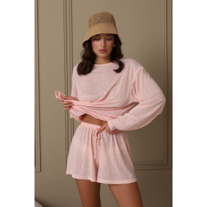 Костюм двойка женский "Флам с вискозой" М-137КП флам с вискозой (р-ры: 40-54) розовый