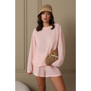 Костюм двойка женский "Флам с вискозой" М-137КП флам с вискозой (р-ры: 40-54) розовый