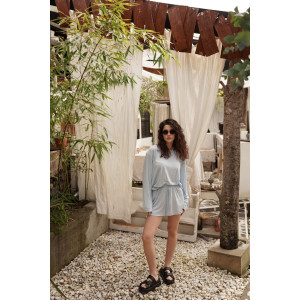 Костюм двойка женский "Флам с вискозой" М-137КП флам с вискозой (р-ры: 40-54) голубой