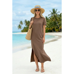 Платье женское "Стелла" кулирка (р-ры: 44-54) мокко