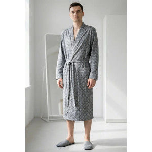 Халат мужской "Родриго" кулирка (р-ры: 48-62) серый