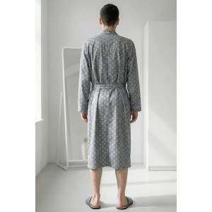 Халат мужской "Родриго" кулирка (р-ры: 48-62) серый