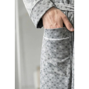 Халат мужской "Родриго" кулирка (р-ры: 48-62) серый