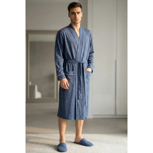 Халат мужской "Родриго" кулирка (р-ры: 48-62) джинс