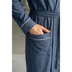 Халат мужской "Родриго" кулирка (р-ры: 48-62) джинс