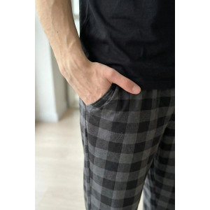 Костюм двойка мужской "Хорс" (брюки) кулирка (р-ры: 48-58) черный