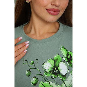 Туника женская №20525 кулирка (р-ры: 46-56) оливковый