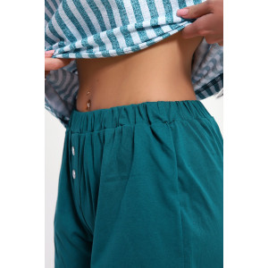 Пижама женская №29030 кулирка (р-ры: 40-56) изумрудный