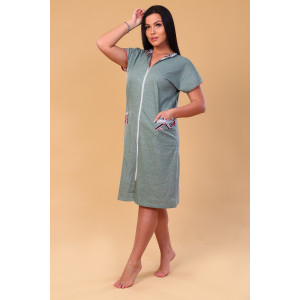 Халат женский №29031 кулирка (р-ры: 48-66) зеленый