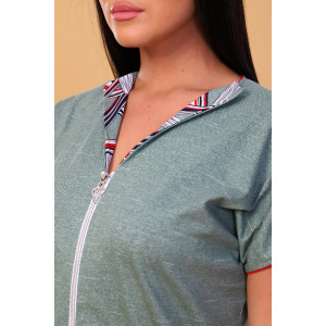 Халат женский №29031 кулирка (р-ры: 48-66) зеленый