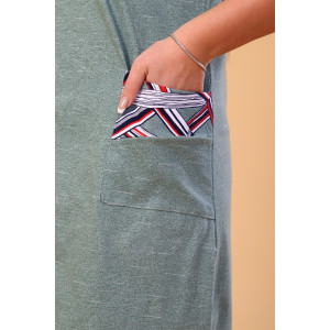 Халат женский №29031 кулирка (р-ры: 48-66) зеленый