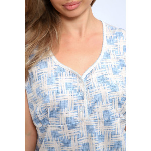 Костюм двойка женский "Сью" кулирка (р-ры: 44-56) голубой