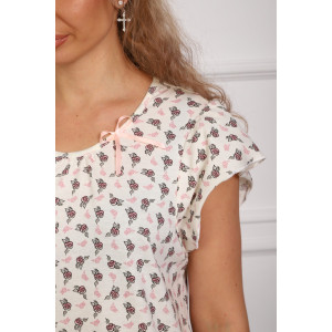 Сорочка женская №316 кулирка пенье (р-ры: 50-60) экрю