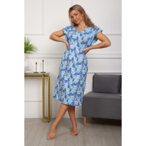 Сорочка женская №311 кулирка пенье (р-ры: 50-60) синий