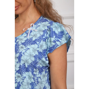 Сорочка женская №311 кулирка пенье (р-ры: 50-60) синий