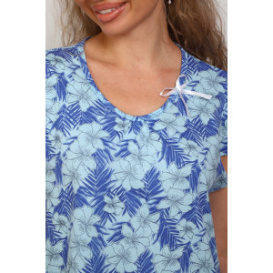 Сорочка женская №311 кулирка пенье (р-ры: 50-60) синий