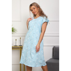 Сорочка женская №313 кулирка (р-ры: 50-60) голубой