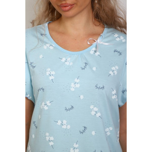 Сорочка женская №313 кулирка (р-ры: 50-60) голубой