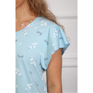 Сорочка женская №313 кулирка (р-ры: 50-60) голубой