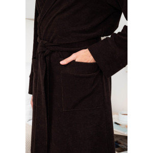 Халат мужской №319 махра (р-ры: 48-58) темно-коричневый