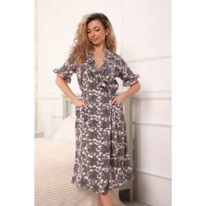 Халат женский №322 кулирка пенье (р-ры: 48-58) розовый