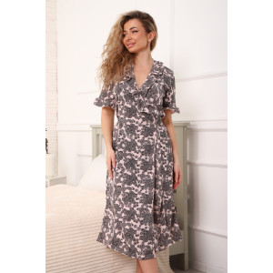 Халат женский №322 кулирка пенье (р-ры: 48-58) розовый