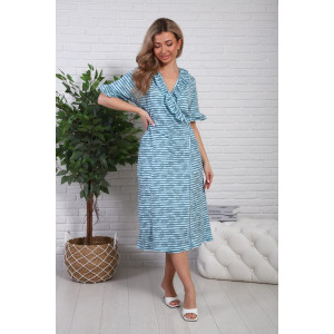 Халат женский №320 кулирка (р-ры: 48-58) голубой