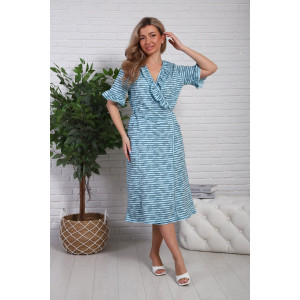 Халат женский №320 кулирка (р-ры: 48-58) голубой