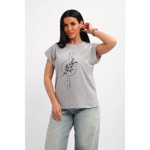 Футболка женская №85671 кулирка (р-ры: 46-56) серый