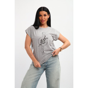 Футболка женская №85671 кулирка (р-ры: 46-56) серый