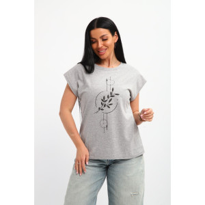 Футболка женская №85671 кулирка (р-ры: 46-56) серый