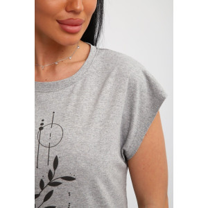 Футболка женская №85671 кулирка (р-ры: 46-56) серый